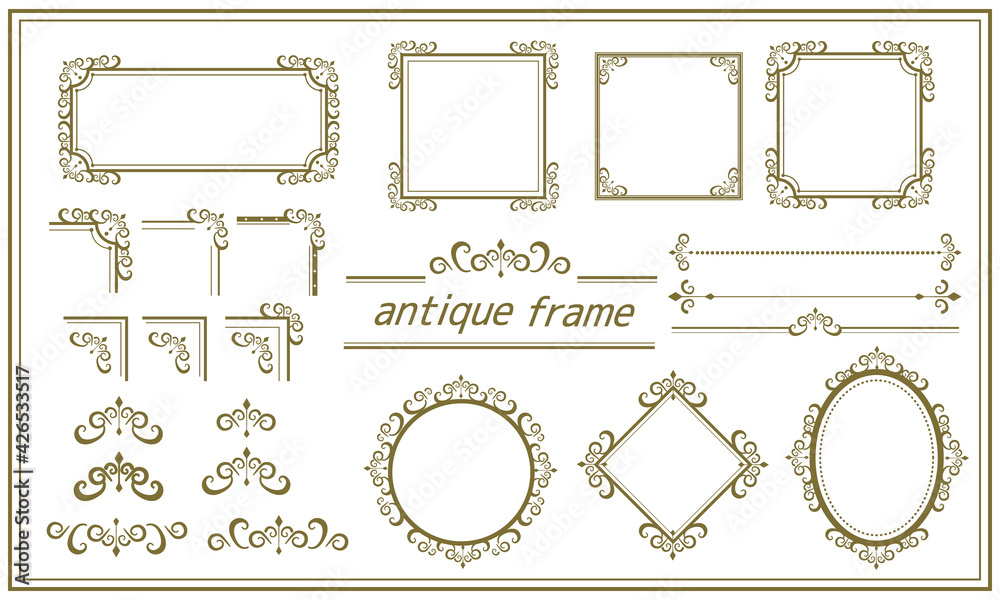 フレーム素材 アンティーク 高級な枠 Stock Vector Adobe Stock