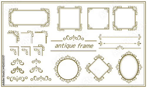フレーム素材_アンティーク、高級な枠 