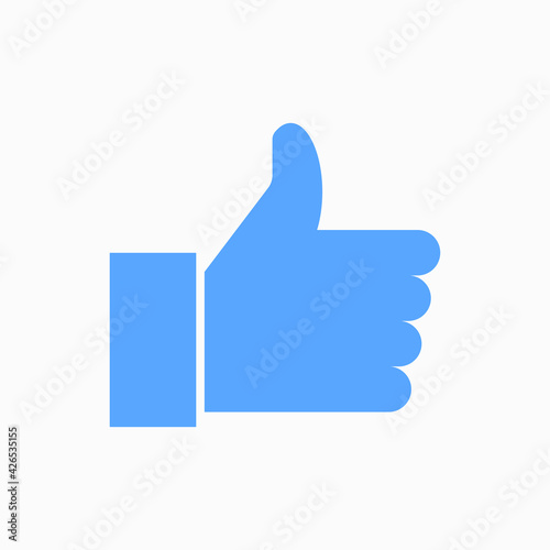 Like icon vector. Hand thumb up symbol.