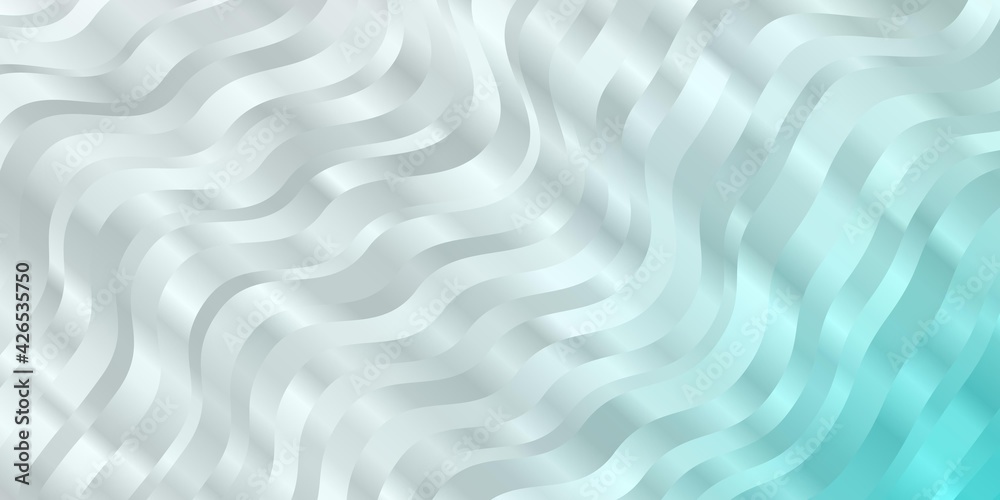 Fototapeta premium Light BLUE vector backdrop with curves.