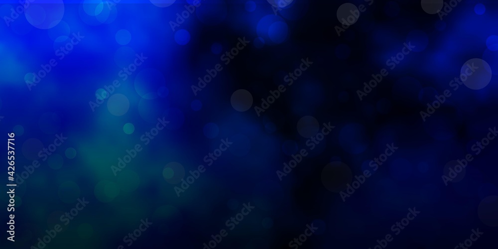 Dark BLUE vector template with circles. Dark BLUE vector template with circles.