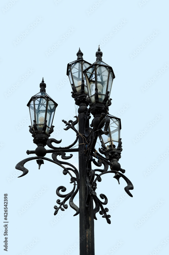 Decorative street lantern in Kyiv Ukraine
