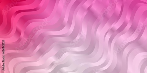 Light Pink  Yellow vector texture with curves.