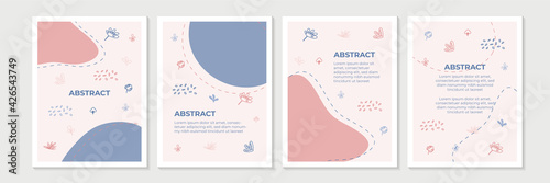 Set of abstract creative universal artistic templates. Good for poster, card, invitation, flyer, cover, banner, placard, brochure and other graphic design.