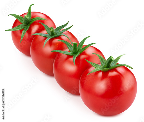 Tomato isolated. Tomato on white. Full depth of field. With clipping path