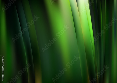 Green and Black Abstract Shiny Vertical Lines Background Vector Graphic