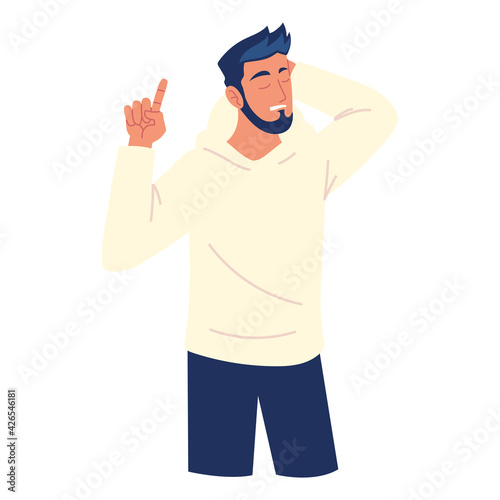bearded man casual
