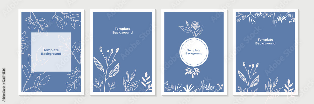 Trendy floral Easter Spring Summer Christmas templates. Good for poster, card, invitation, flyer, cover, banner, placard, brochure and other graphic design.