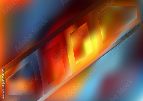 Red Yellow and Blue Abstract Background Vector Art