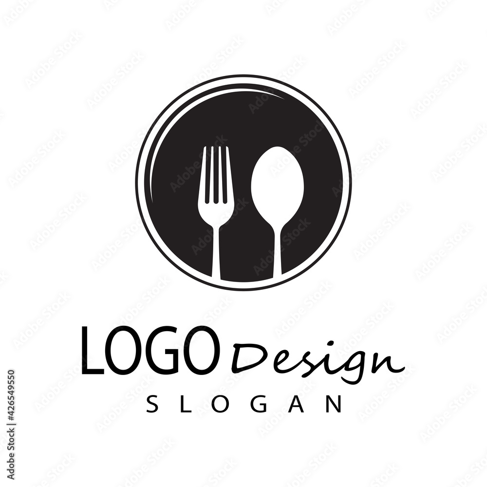 spoon and fork logo template illustration spoon and fork logo template illustration