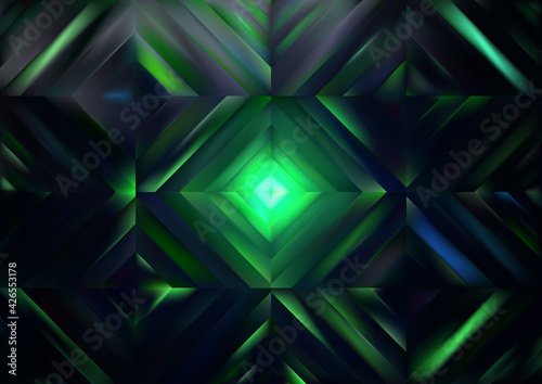 Abstract Black Blue and Green Graphic Background photo