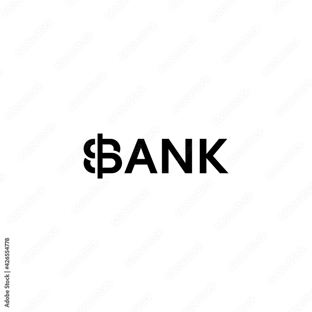 Bank lettering, initial letter B concept with dollar symbol. Business logo design. Bank lettering, initial letter B concept with dollar symbol. Business logo design.