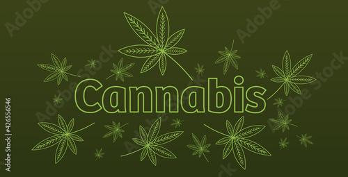 medical cannabis or marijuana leaves ganja legalize drug consumption concept horizontal