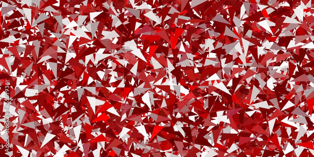 Light red vector background with polygonal forms.