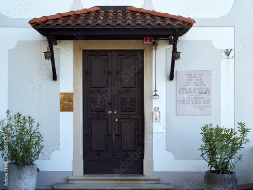 The door to monastery Kostanjevica, Kapela Nova Gorica photo