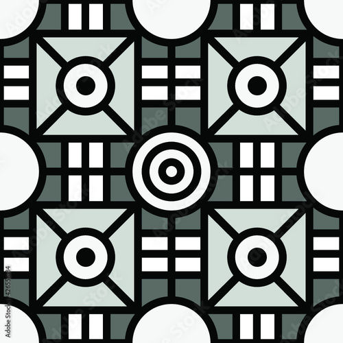 Colorful geometric pattern background design. Seamless Retro Abstract modern art decorative geometry
