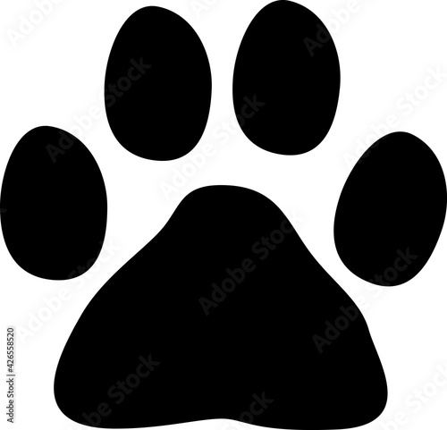 可愛い猫の肉球「シルエット」