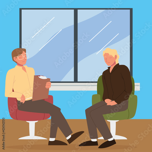 psychotherapy session characters
