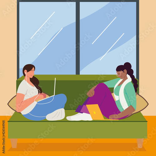 women works home