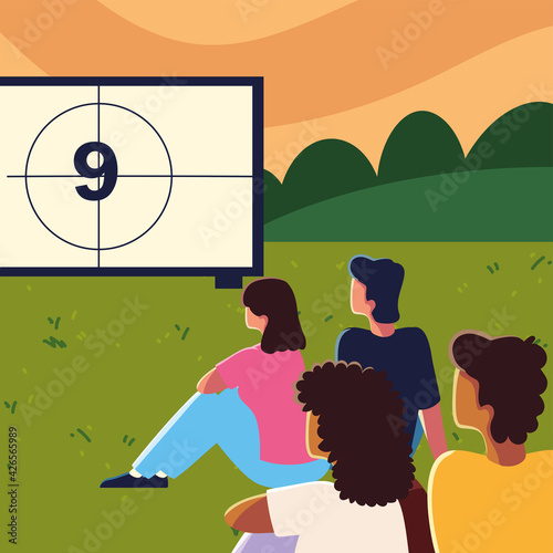 people screening film