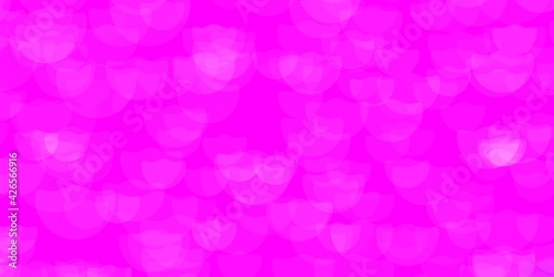 Light Pink vector pattern with circles.