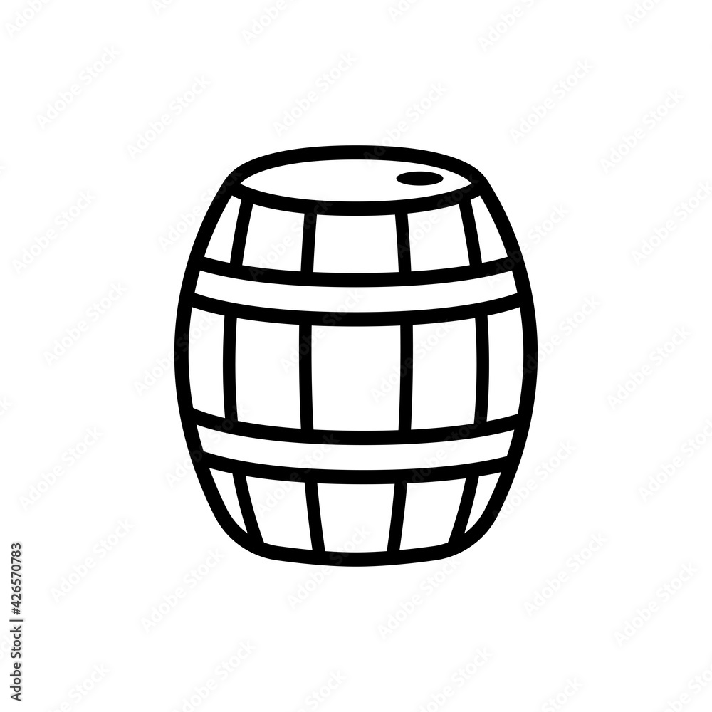 wooden barrel icon design vector template wooden barrel icon design vector template
