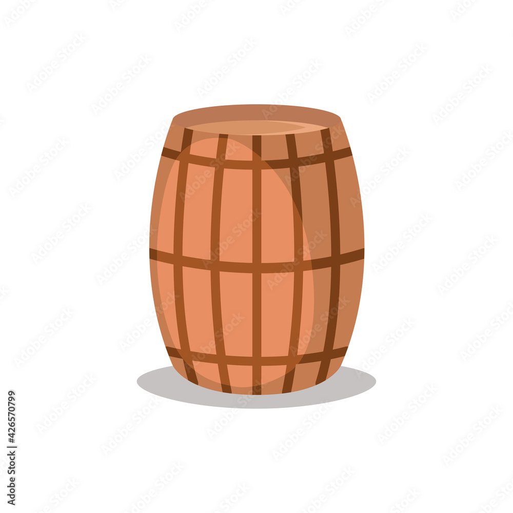 wooden barrel icon design vector template