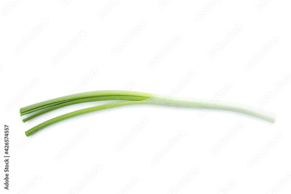 Fresh green onion isolated on white background