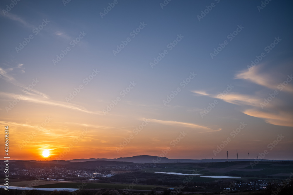 A rural sunset