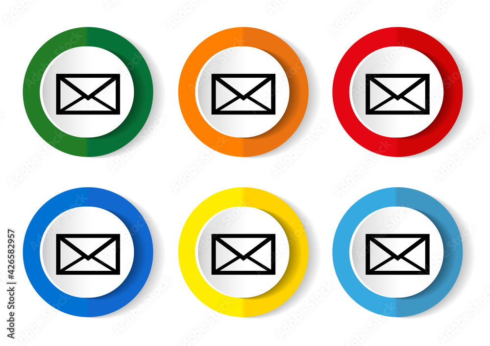 Mail icon. Envelope symbol. Message sign. Mail icon. Envelope symbol. Message sign.