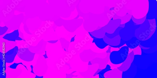 Light purple  pink vector backdrop with chaotic shapes.