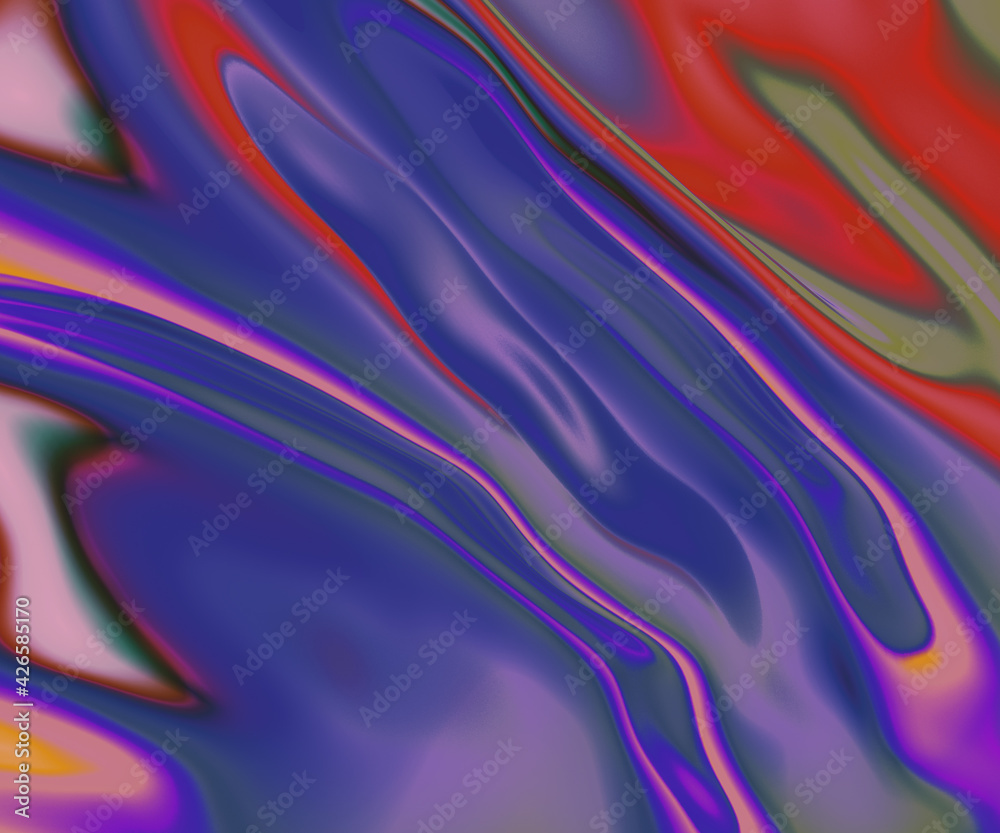 Iridescent vibrant liquid background texture. Fluid Colorful waves ...