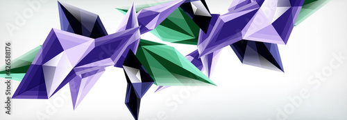 Vector 3d triangles and pyramids abstract background for business or technology presentations, internet posters or web brochure covers