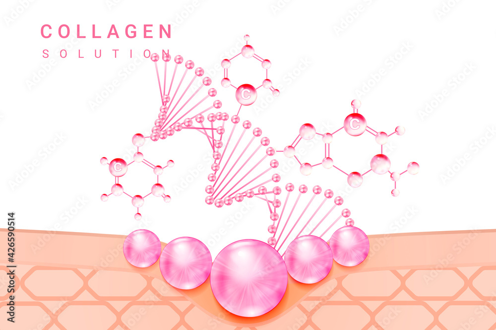 Obraz premium Cosmetics solution. supreme collagen essence.