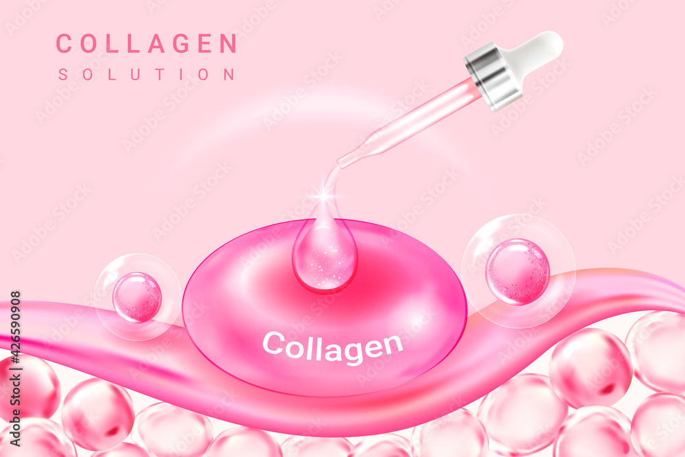 Obraz premium Cosmetics solution. supreme collagen essence.