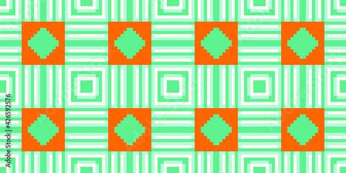 Pixel art digital seamless pattern. Vector illustration