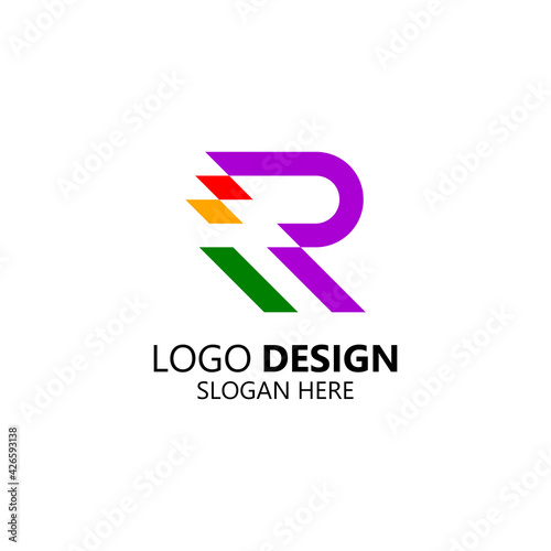 Free Download letter R for business and technology logo design - GFXLoad