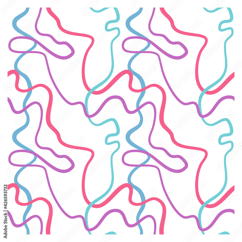 Pattern of scrawl lines. Repeating texture. Figure for textiles. Pattern of scrawl lines. Repeating texture. Figure for textiles.