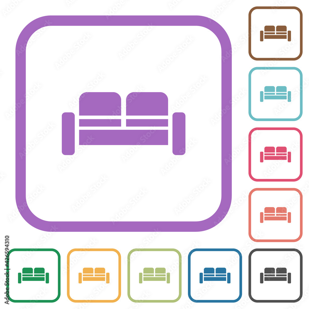 Sofa simple icons Sofa simple icons