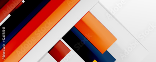Multicolored lines background. Design template for business or technology presentations, internet posters or web brochure covers