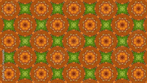 Multicolor Geometric Shapes Pattern in Retro, Animated Vintage Abstract Background