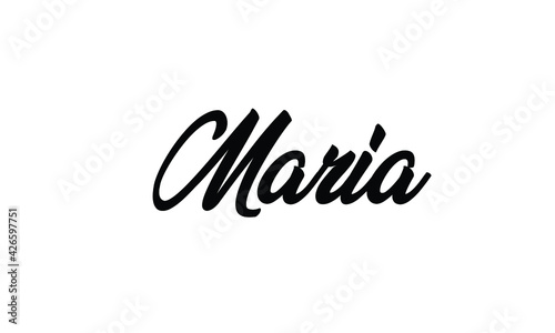 Cursive Text Maria text, Maria name