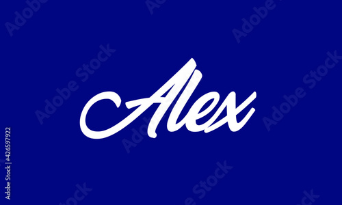 Cursive Text Alex text, Alex name