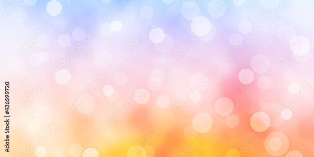 Light Blue, Yellow vector texture with circles. Light Blue, Yellow vector texture with circles.