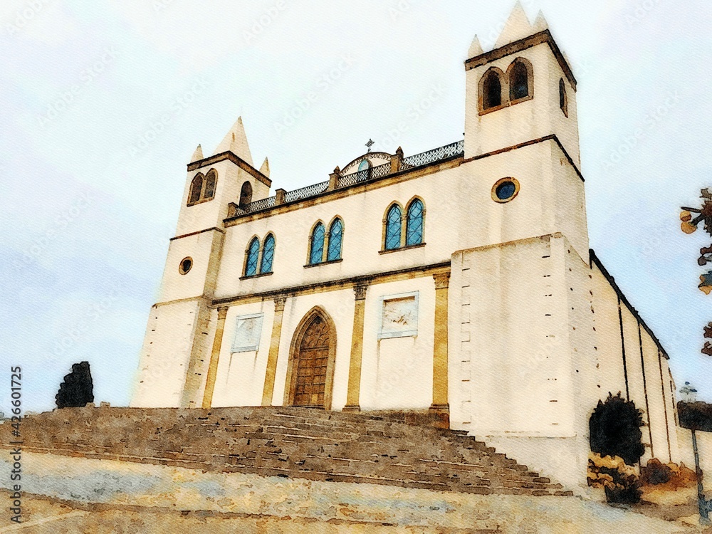 One of the historic churches on the island of Sardinia in Italy.