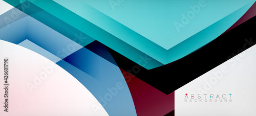 Vector color hexagons geometric abstract background