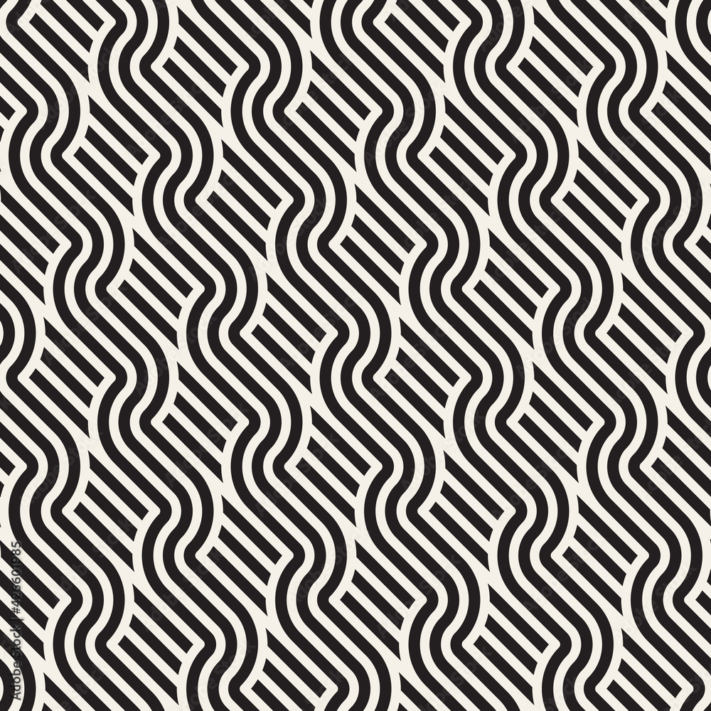 Vector seamless pattern. Modern stylish abstract texture. Repeating geometric tiles