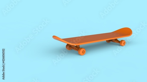 monochrome skateboard on a solid background