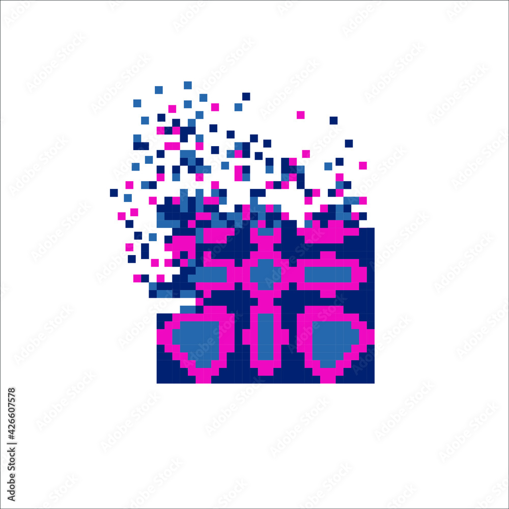 Pixel art 8 bit dispersed filled rectange, illustration for graphic design Pixel art 8 bit dispersed filled rectange, illustration for graphic design