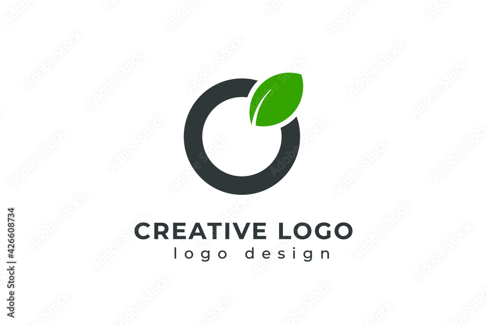 Letter O eco leaves logo icon design template elements. Stock Vector ...